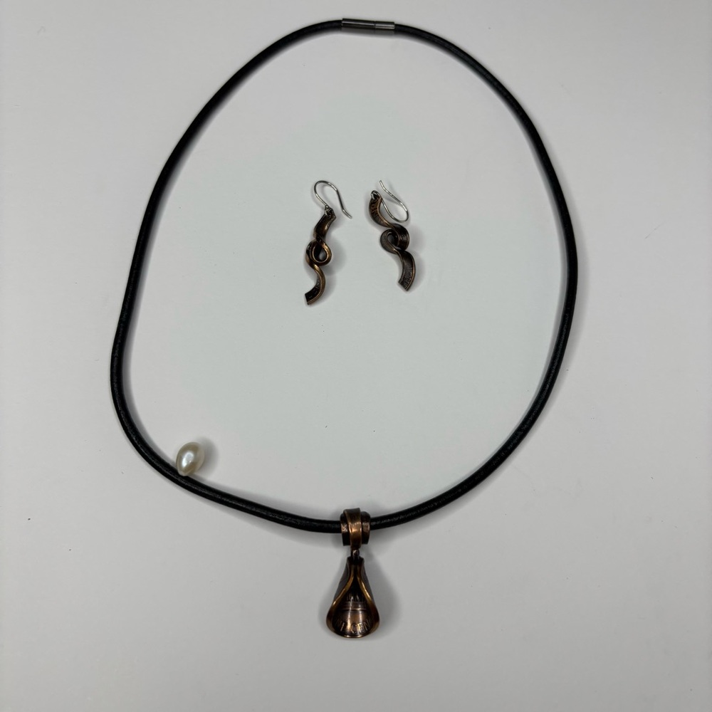 Kate Heart Penny Necklace and Earring Set